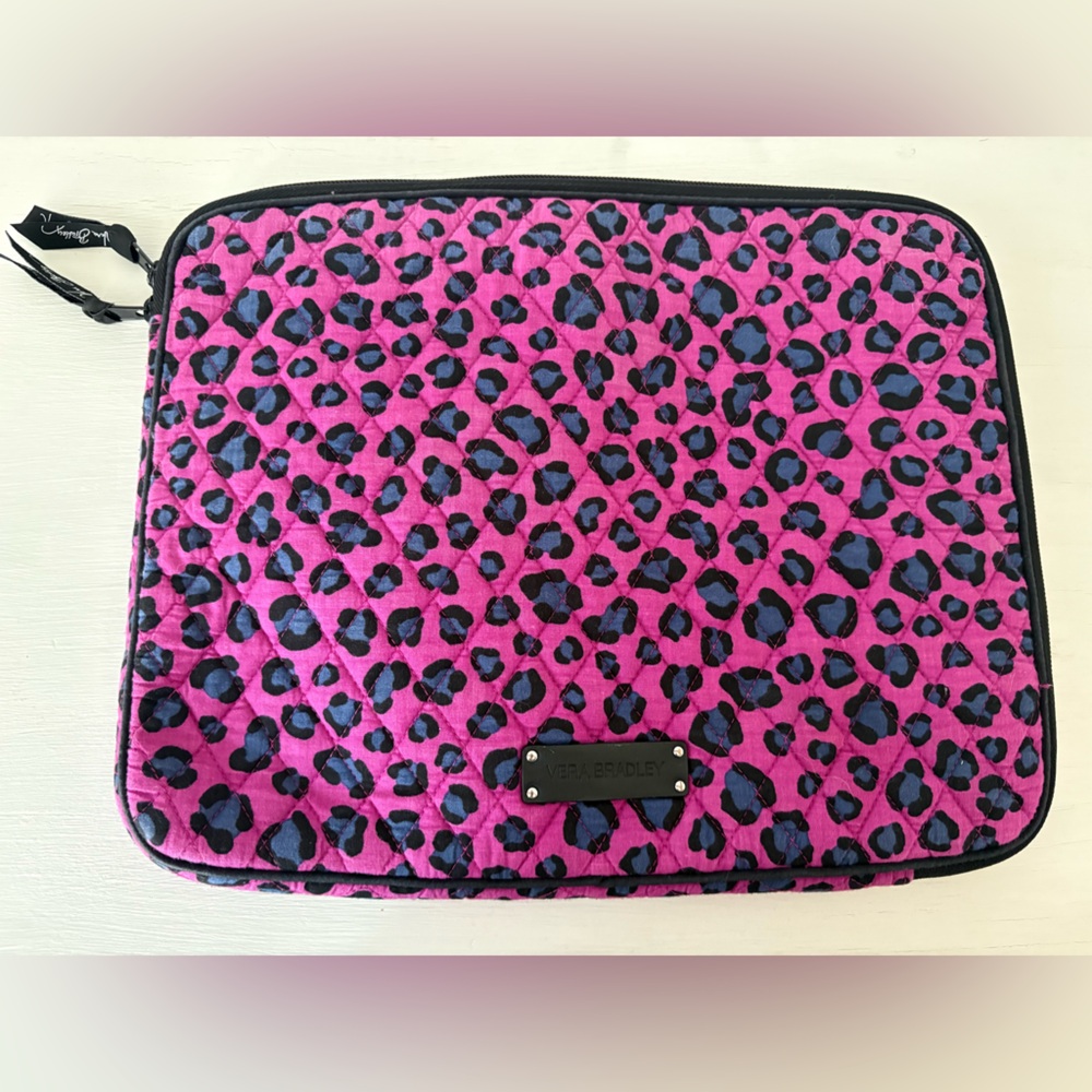 Vera Bradley Purple Leopard Laptop Sleeve
